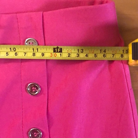 Chic Pink Button-Accent dress Trousers pants - Picture 12 of 14